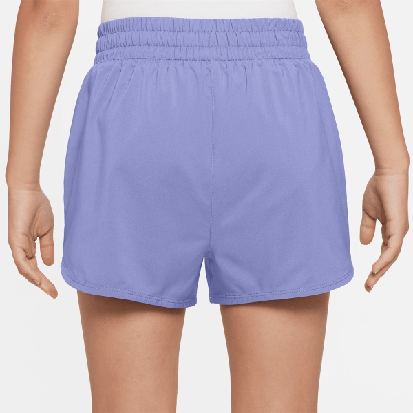 Nike Dri-FIT One 3in Shorts Niña - Light Thistle/White