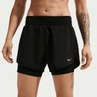 Nike Classic One 2 in 1 3in Shorts - Black/White