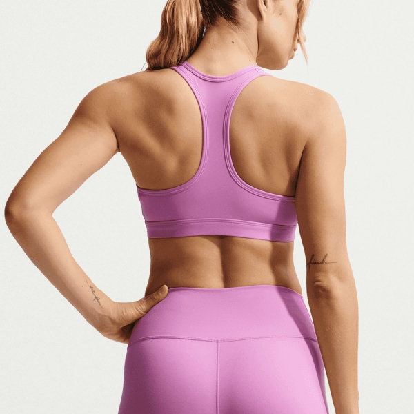 Nike Swoosh Dri-FIT Sports Bra - Light Magenta/White