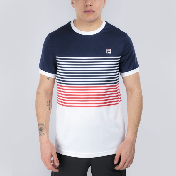 Men's T-Shirt Padel Fila BB 1983 TShirt  White/Navy Comb FBM2613500151