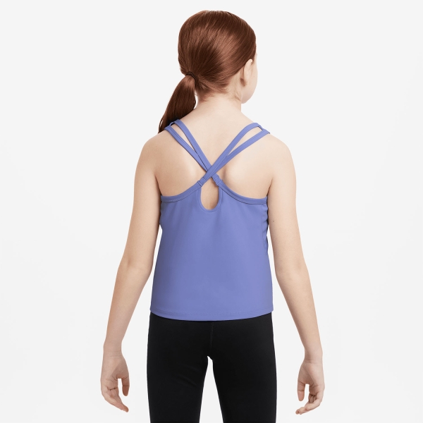 Nike One Fitted Top Niña - Light Thistle/White