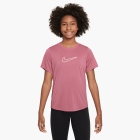 Nike Dri-FIT One Camiseta Niña - Peony/White Nike Dri-FIT One Camiseta Niña - Peony/White