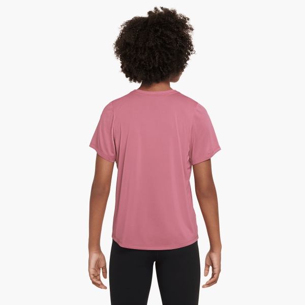Nike Dri-FIT One Maglietta Bambina - Peony/White