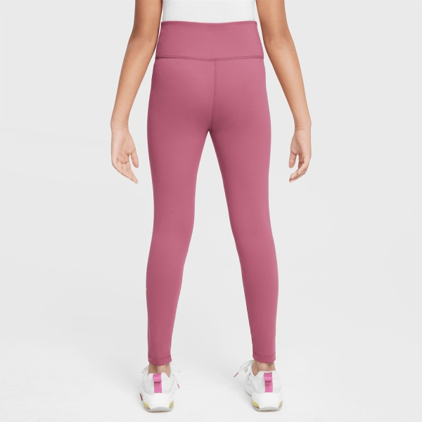 Nike One Swoosh Tights Niña - Peony/White