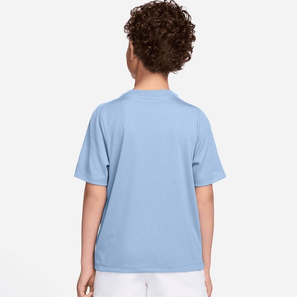 Nike Multi Swoosh Maglietta Bambino - Hydrogen Blue/White