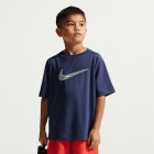Nike Multi Swoosh Maglietta Bambino - Midnight Navy/White Nike Multi Swoosh Maglietta Bambino - Midnight Navy/White