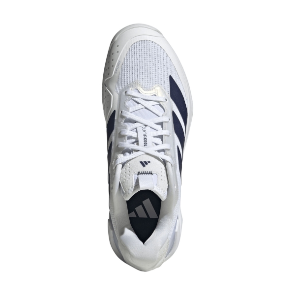 adidas ADIZERO Ubersonic 5 Clay - FTWR White/Dark Blue/Crystal Sky