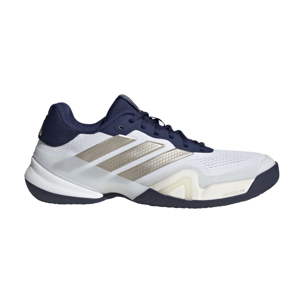 Men's Padel Shoes adidas Barricade 14 Clay  FTWR White/Cyber Metallic/Glory Blue JS4113