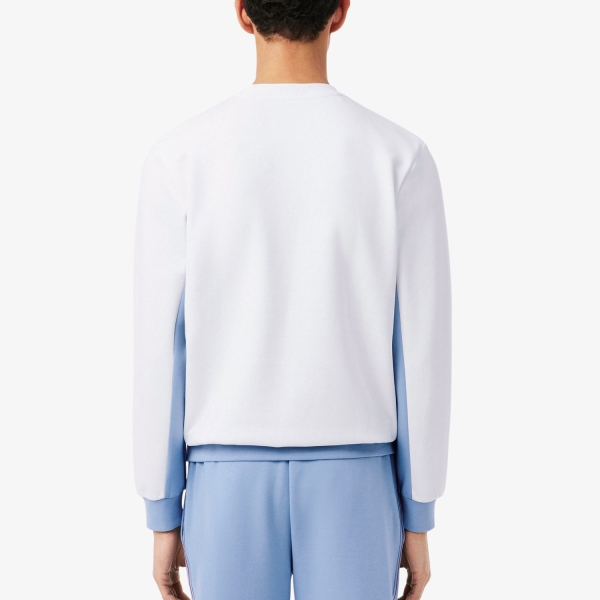 Lacoste Colorblock Felpa - Blanc/Bleu Clair