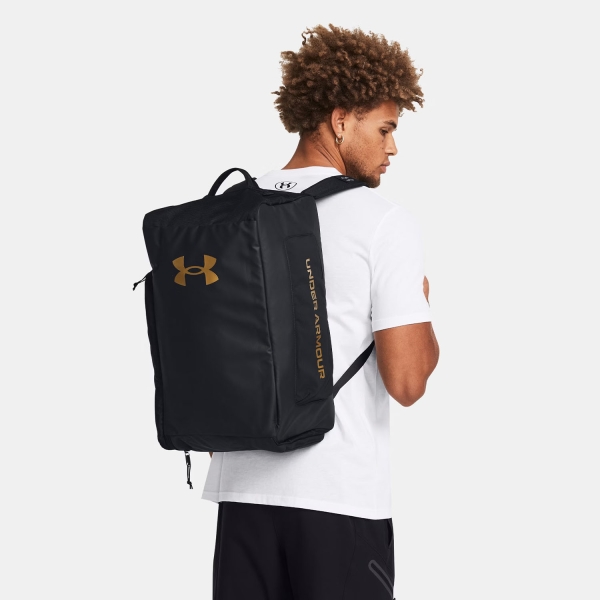 Under Armour Contain Duo Small Duffle - Black/Metallic Gold