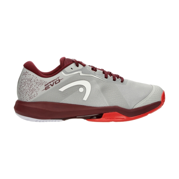 Scarpe Padel Uomo HEAD Sprint Evo 4.0  Light Grey/Red 273326 LGRD