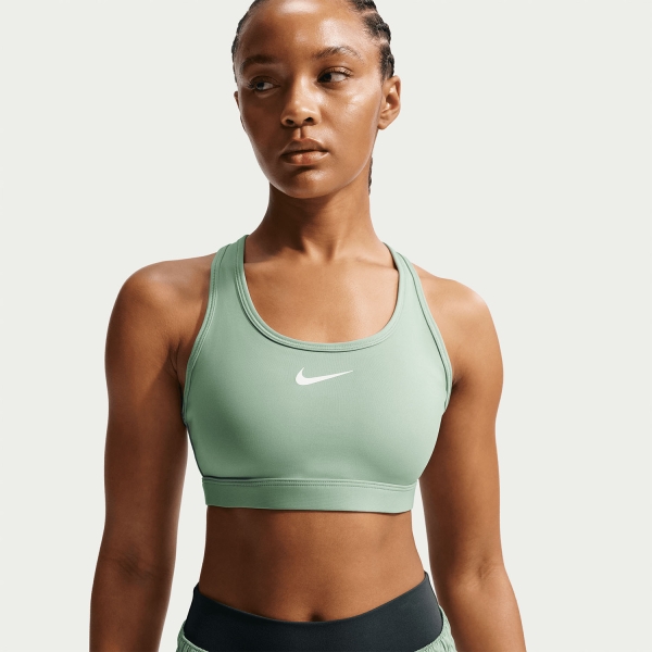Nike Swoosh Dri-FIT Sujetador Deportivo - Steam/White