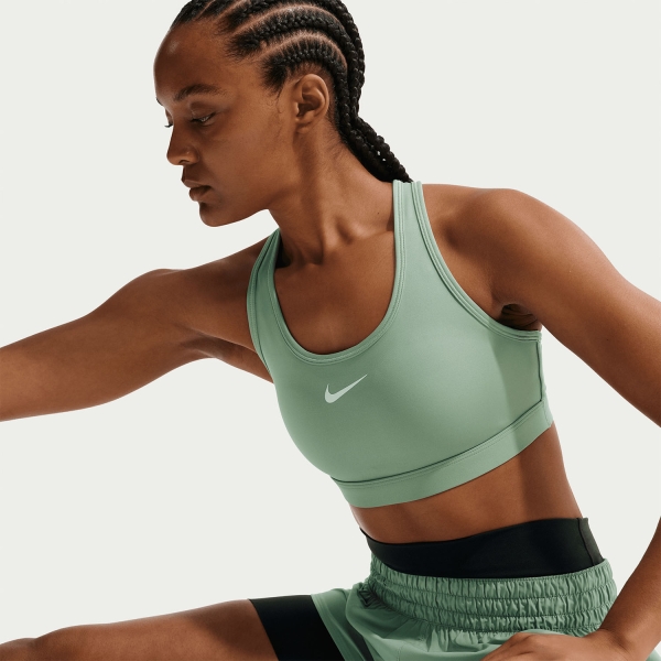 Nike Swoosh Dri-FIT Sujetador Deportivo - Steam/White