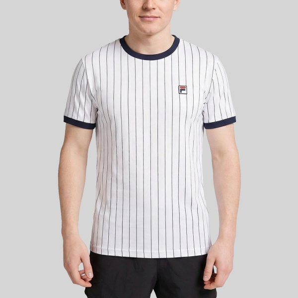 Maglietta Padel Uomo Fila BB Stripes Maglietta  White Alyssum Comb FRM2613112012