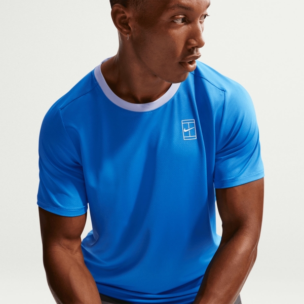 Nike Court Advantage Dri-FIT Maglietta - Light Photo Blue/Hydrogen Blue/White