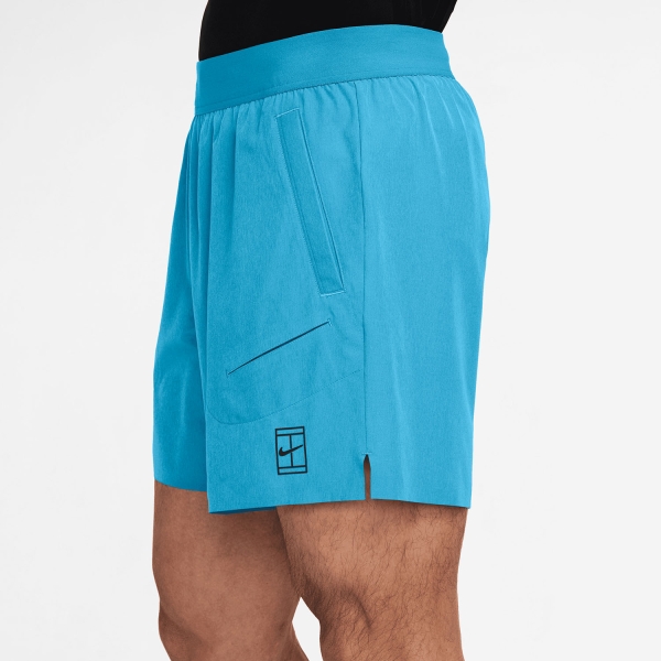 Nike Court Advantage 6in Shorts - Baltic Blue/Black