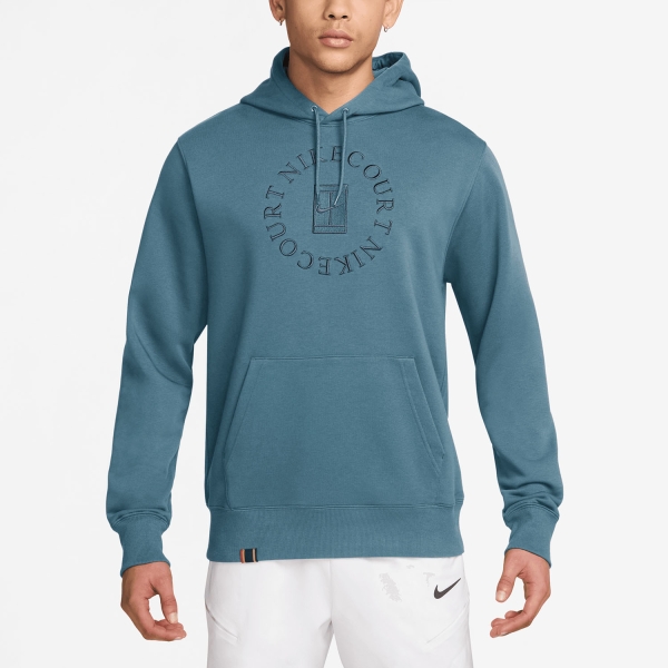 Men's Padel Shirt and Hoody Nike Court DriFIT Heritage Hoodie  Smokey Blue/New Slate HM6759008