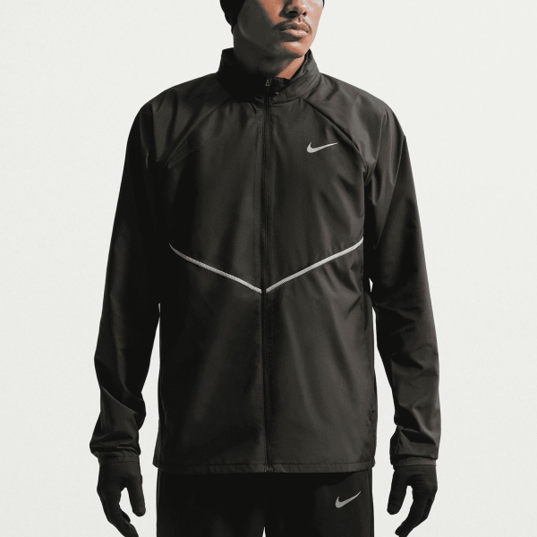 Chaqueta Padel Hombre Nike Repel Miler UV Chaqueta  Black/Reflective Silver IF2369010