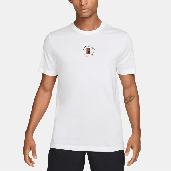 Men's T-Shirt Padel Nike Court DriFIT Heritage TShirt  White IM6128100