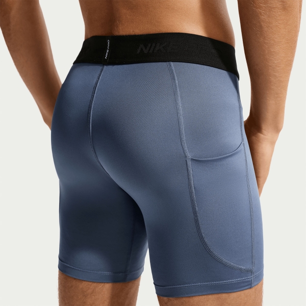 Nike Dri-FIT Pro Calzamaglia Corta - Diffused Blue/Black