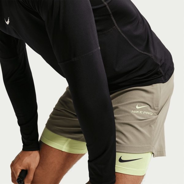 Nike Dri-FIT Pro Calzamaglia Corta - Light Liquid Lime/Black