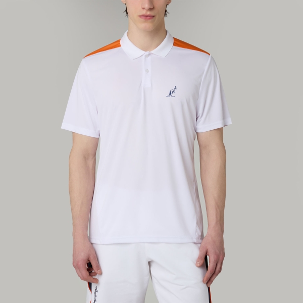 Men's Padel Polo Australian Court Ace Polo  Bianco/Arancione TEUPO0039002B