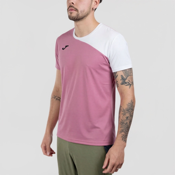 Camiseta Padel Hombre Joma Challenge Deuce Camiseta  Pink/White 104490.549