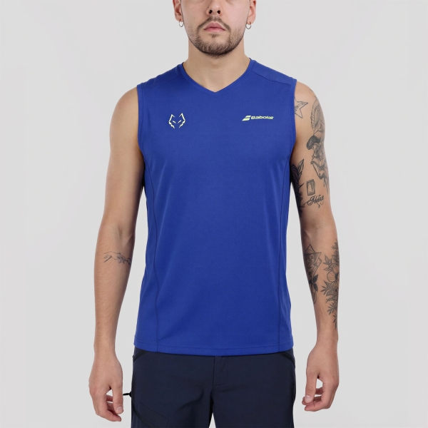 Camiseta Padel Hombre Babolat Lebron Top  Blue Depths 6MF260714140