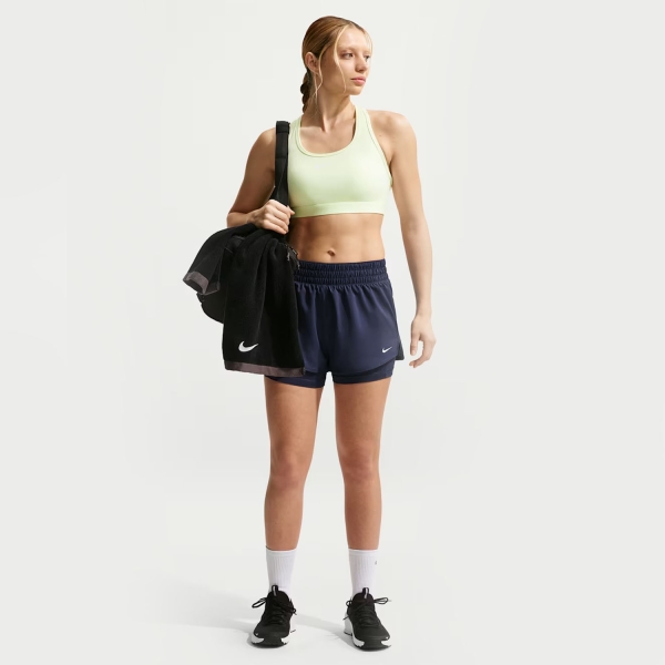 Nike One 2 in 1 3in Shorts - Midnight Navy/White