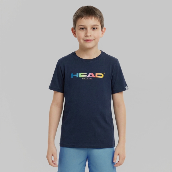 Polo y Camiseta Padel Niño HEAD Rainbow Logo Camiseta Ninos  Navy 816345NV