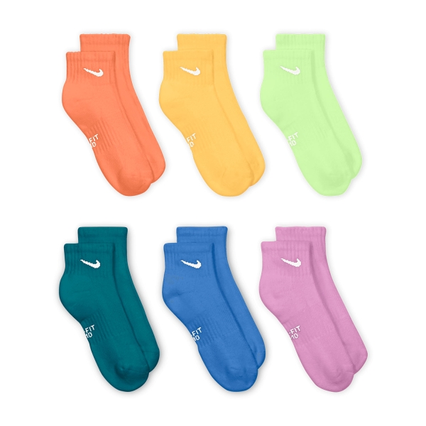 Nike Everyday x 6 Calcetines Niños - Orange/Yellow/Multi Color