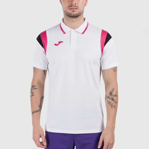 Polo Padel Hombre Joma Terra Polo  White/Fuchsia 105215.205
