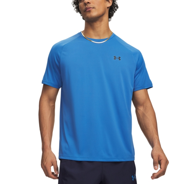 Men's T-Shirt Padel Under Armour Tech 2.0 TShirt  Aegean Blue/White 13264130430