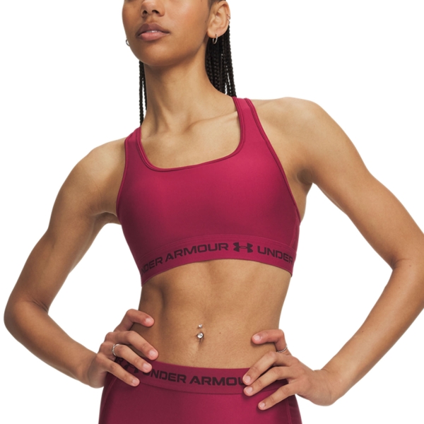 Women's Bra and Underwear Under Armour Crossback Mid Sports Bra  Claret/Ox Blood 13610340622