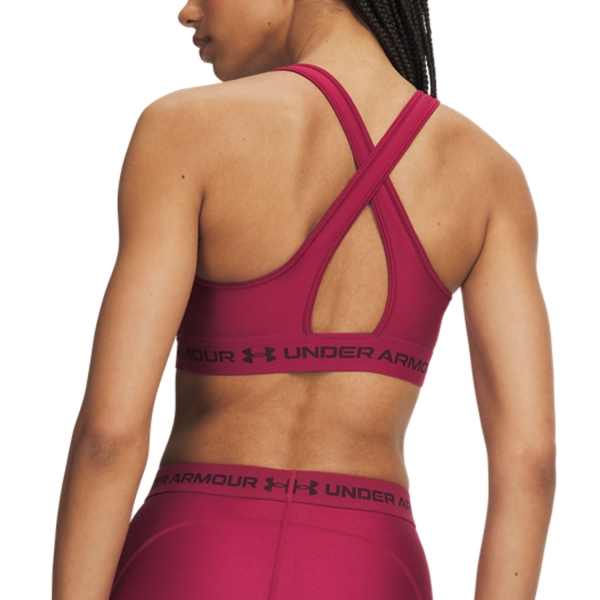 Under Armour Crossback Mid Sports Bra - Claret/Ox Blood