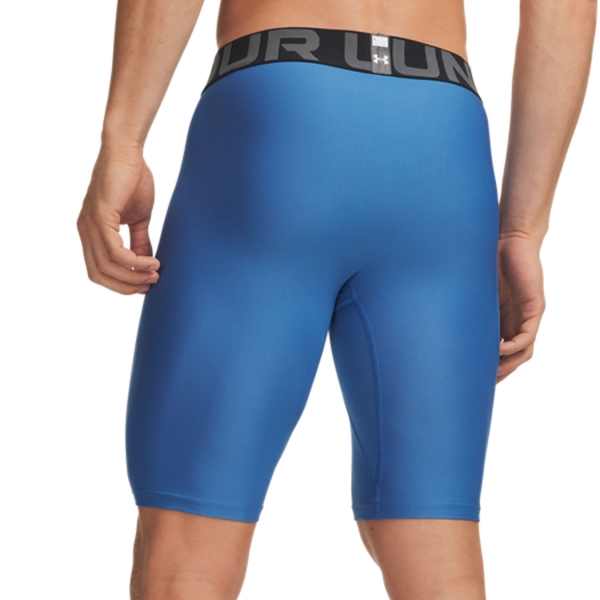 Under Armour HeatGear Pro Short Tights - Aegean Blue/White