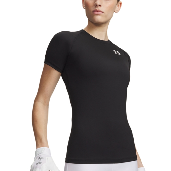 Women's Padel T-Shirt and Polo Under Armour Authentics Comp TShirt  Ultimate Black/White 13654600008