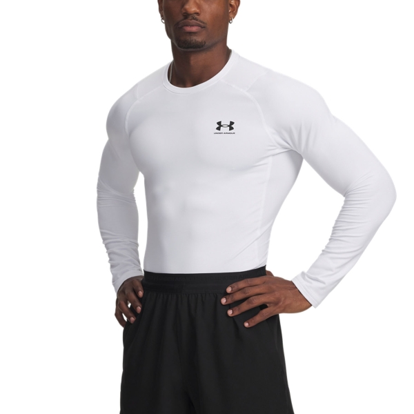 Camiseta y Sudadera Padel Hombre Under Armour Coldgear Crew Camisa  White/Black 13660680100