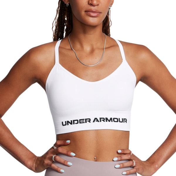 Women's Bra and Underwear Under Armour Vanish Seamless Sports Bra  White/Black 13844170100