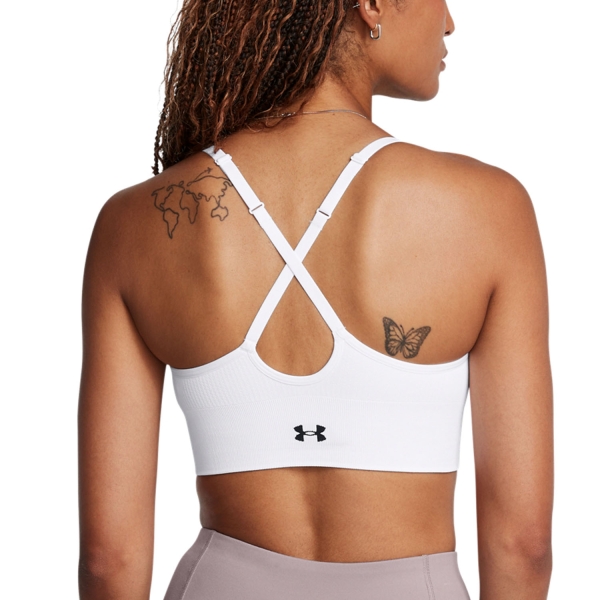Under Armour Vanish Seamless Sports Bra - White/Black