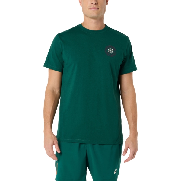 Maglietta Padel Uomo ASICS Court Graphic Pro Maglietta  Jewel Green 2041A408300