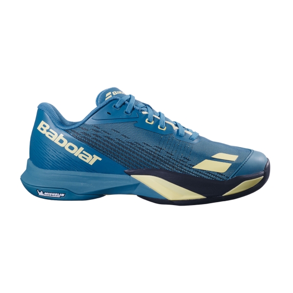 Zapatillas Padel Hombre Babolat Jet Mach 4 All Court  Blue/Lime Yellow 30F26629B4152