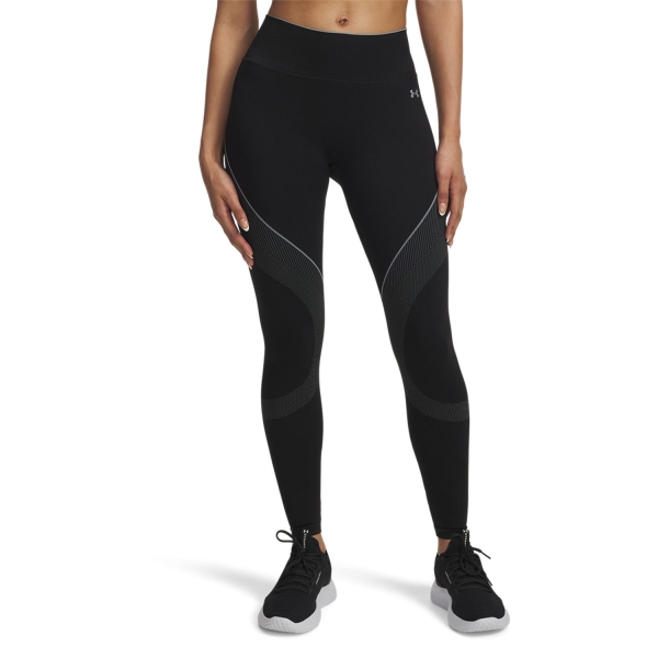 Pants y Tights Padel Mujer Under Armour Vanish Tights  Black/Steel 60006460001