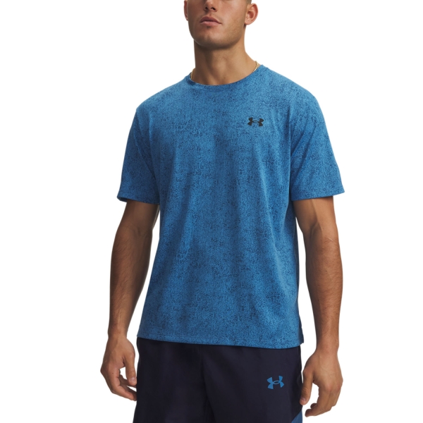 Men's T-Shirt Padel Under Armour Tech Novelty TShirt  Aegean Blue/Black 60059200430