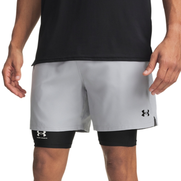 Shorts Padel Hombre Under Armour Vanish Woven DC 6in Shorts  Mod Gray/Black 60098650011