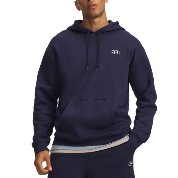Camiseta y Sudadera Padel Hombre Under Armour Rival FLC Sudadera  Midnight Navy/White 60134480410
