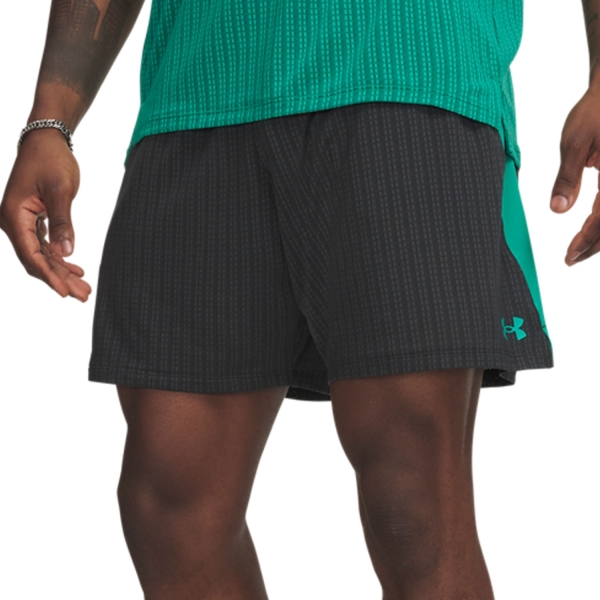 Shorts Padel Hombre Under Armour Tech Vent Jacquard 7in Shorts  Ultimate Black/Geode Green 60137950010