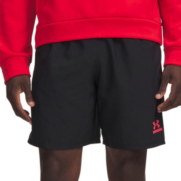 Shorts Padel Hombre Under Armour Tech 7in Shorts  Black/Racer Red 60146390002