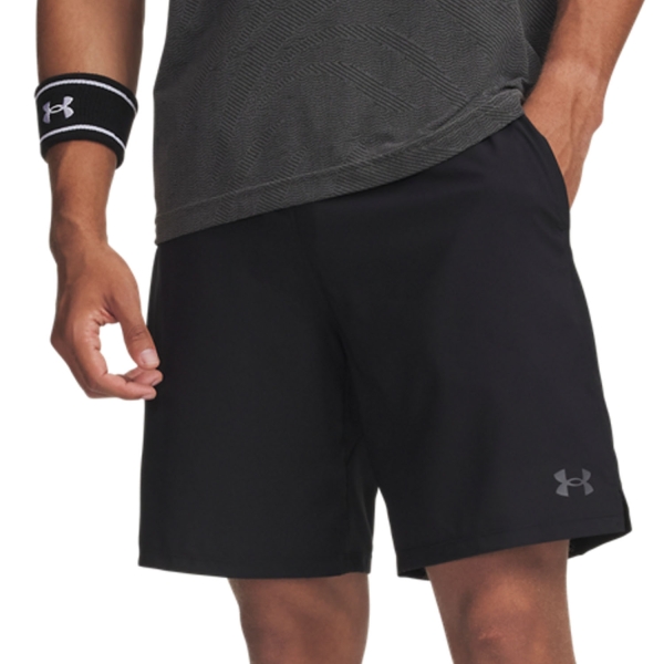 Men's Padel Shorts Under Armour Vanish Woven 2.0 8in Shorts  Black/Castlerock 60152810001