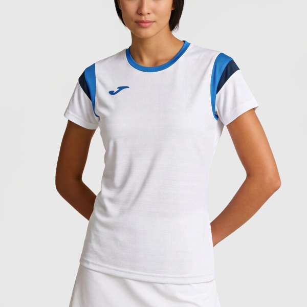 Camiseta y Polo Padel Mujer Joma Terra Camiseta  White/Royal Blue 903106.207